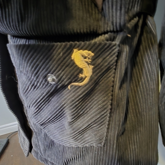 Vintage Salomon Corduroy Hooded Jacket Women’s L Embroidered Ski Snow Parka - Picture 7 of 13